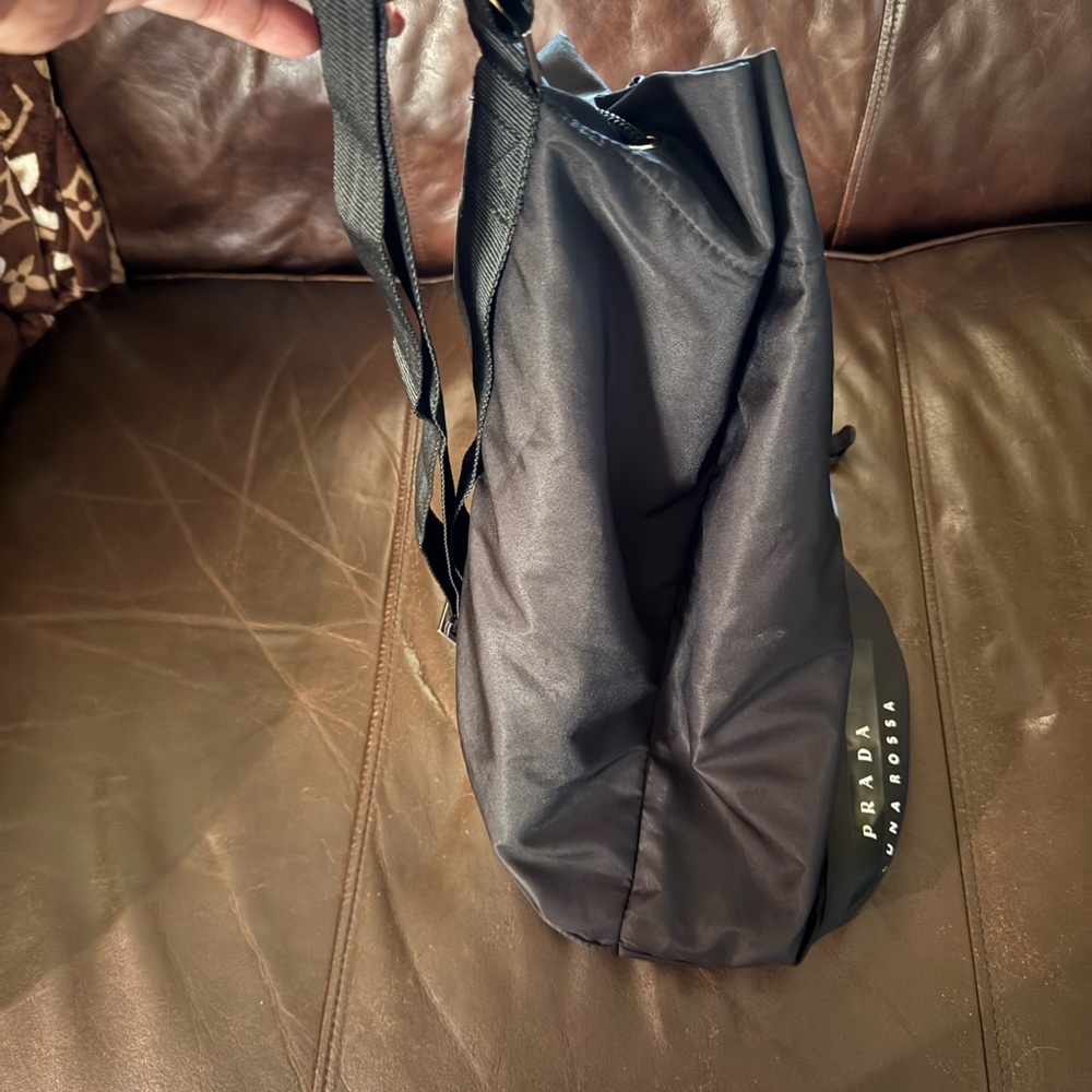 Prada Black Backpack With Drawstring Closure And … - image 3